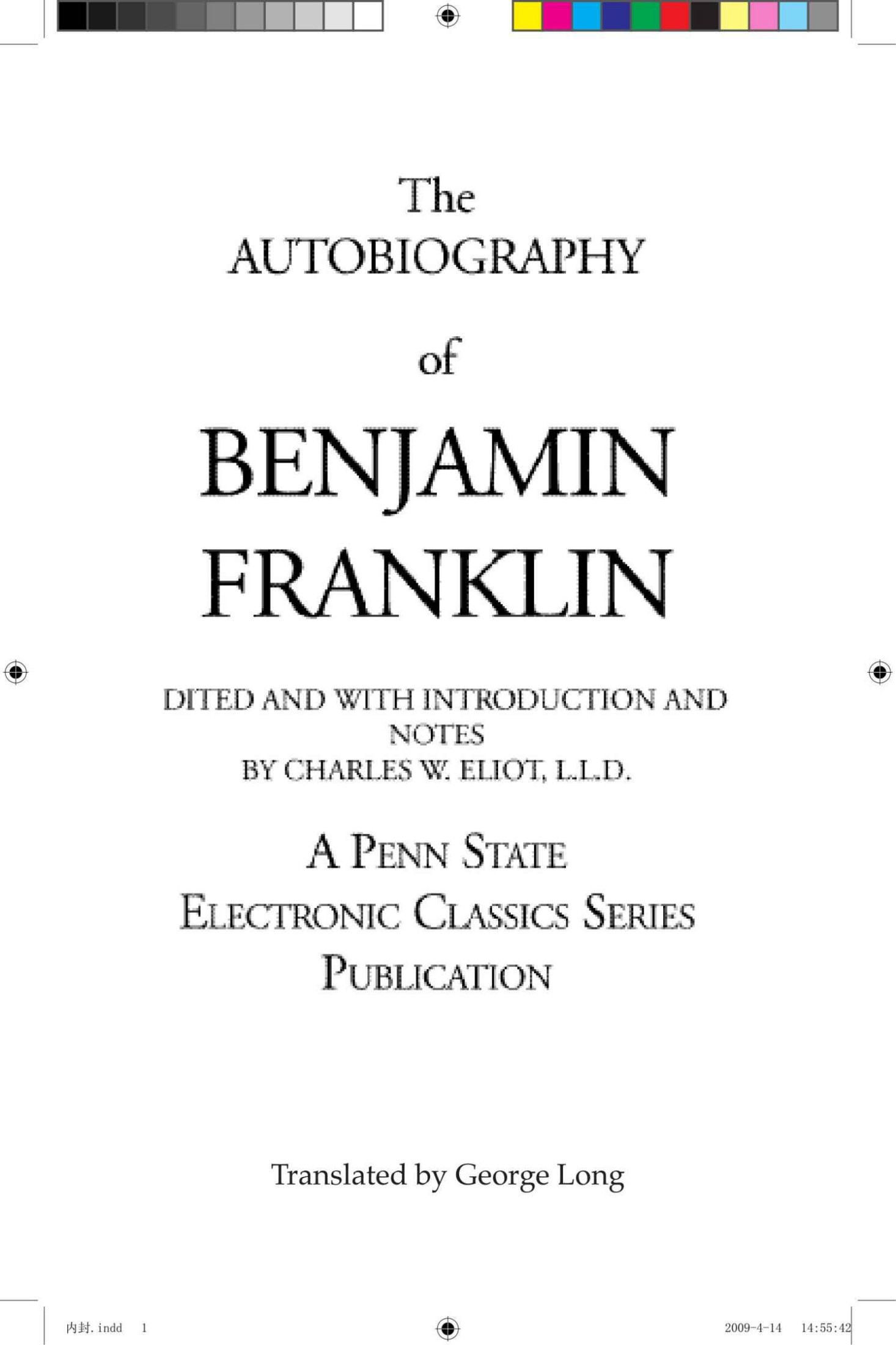 富兰克林自传（英文原版）